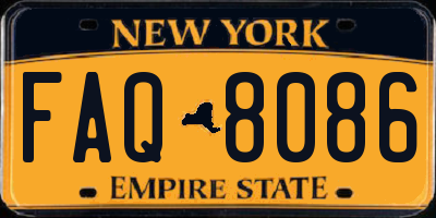 NY license plate FAQ8086