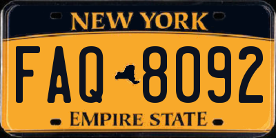 NY license plate FAQ8092