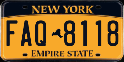 NY license plate FAQ8118