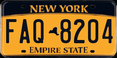 NY license plate FAQ8204