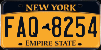 NY license plate FAQ8254