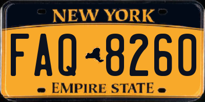 NY license plate FAQ8260