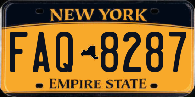 NY license plate FAQ8287