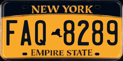 NY license plate FAQ8289