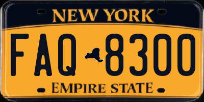 NY license plate FAQ8300
