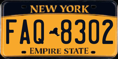 NY license plate FAQ8302