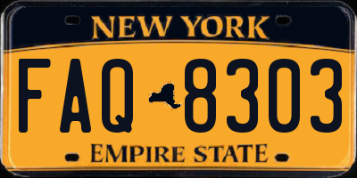 NY license plate FAQ8303