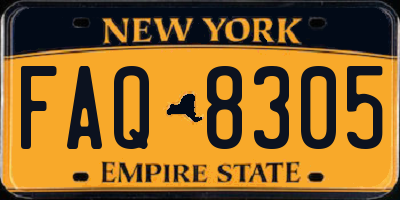 NY license plate FAQ8305