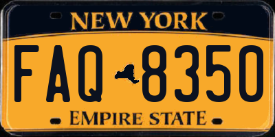 NY license plate FAQ8350