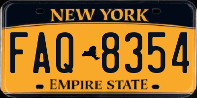 NY license plate FAQ8354
