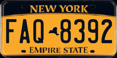 NY license plate FAQ8392