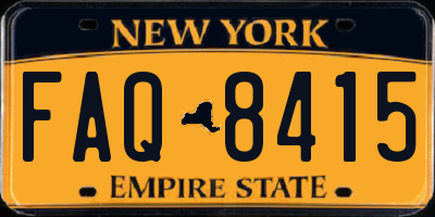 NY license plate FAQ8415