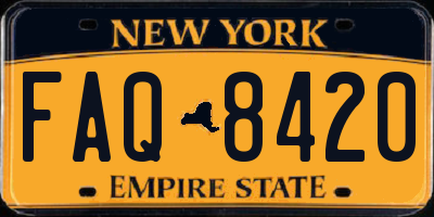 NY license plate FAQ8420