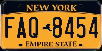 NY license plate FAQ8454