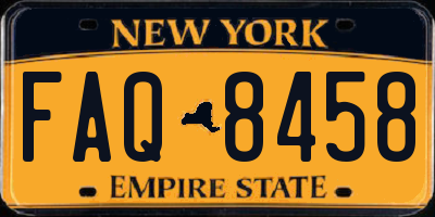 NY license plate FAQ8458