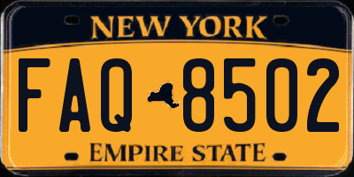 NY license plate FAQ8502