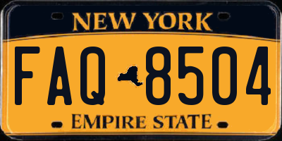 NY license plate FAQ8504
