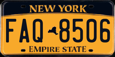 NY license plate FAQ8506