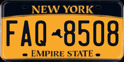 NY license plate FAQ8508