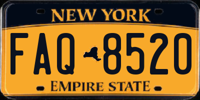 NY license plate FAQ8520