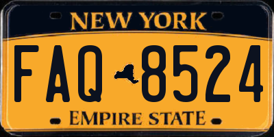 NY license plate FAQ8524