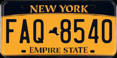 NY license plate FAQ8540