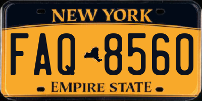 NY license plate FAQ8560