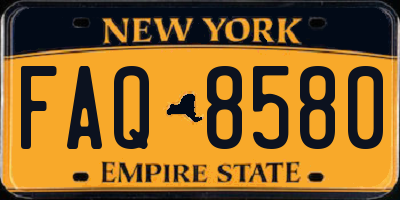 NY license plate FAQ8580
