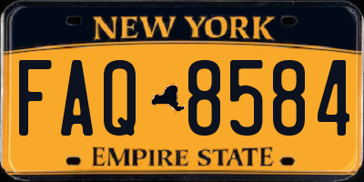 NY license plate FAQ8584