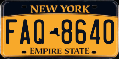NY license plate FAQ8640