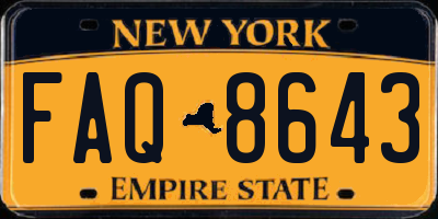 NY license plate FAQ8643