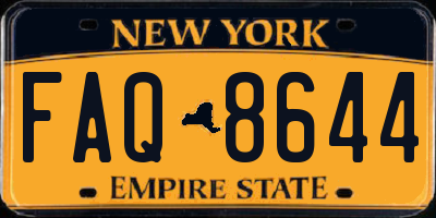 NY license plate FAQ8644