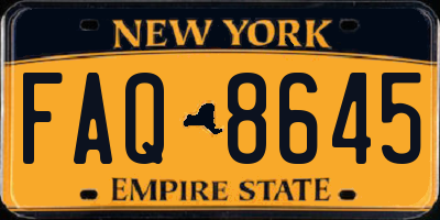 NY license plate FAQ8645