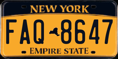 NY license plate FAQ8647