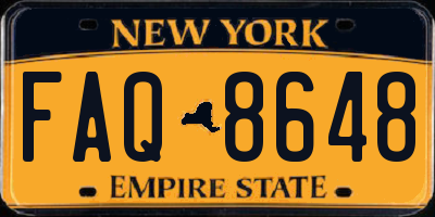 NY license plate FAQ8648