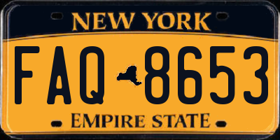NY license plate FAQ8653