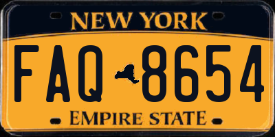 NY license plate FAQ8654