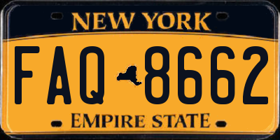 NY license plate FAQ8662