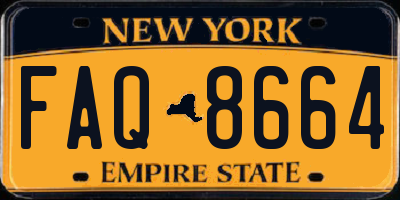 NY license plate FAQ8664