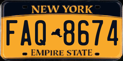NY license plate FAQ8674