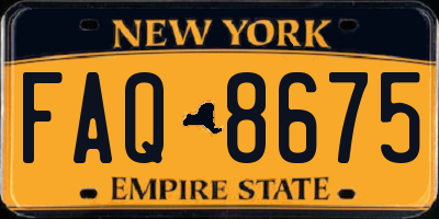 NY license plate FAQ8675