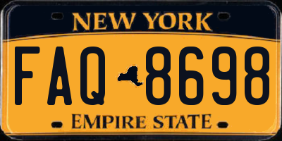 NY license plate FAQ8698
