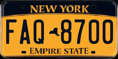 NY license plate FAQ8700
