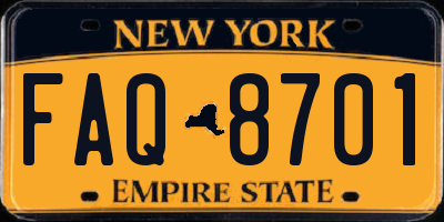 NY license plate FAQ8701
