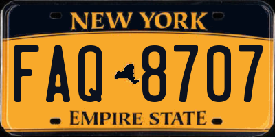 NY license plate FAQ8707