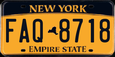 NY license plate FAQ8718