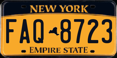 NY license plate FAQ8723