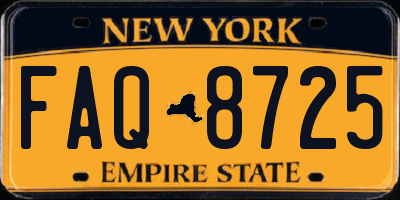 NY license plate FAQ8725