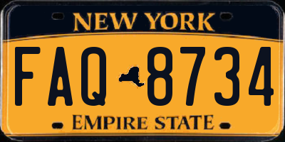 NY license plate FAQ8734