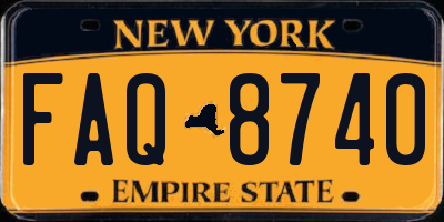 NY license plate FAQ8740